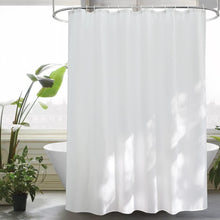 Duschvorhang Weiß Textil 240x200 Wasserdicht Schimmel-Resistent