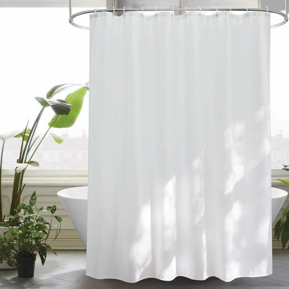 Duschvorhang Weiß Textil 240x200 Wasserdicht Schimmel-Resistent