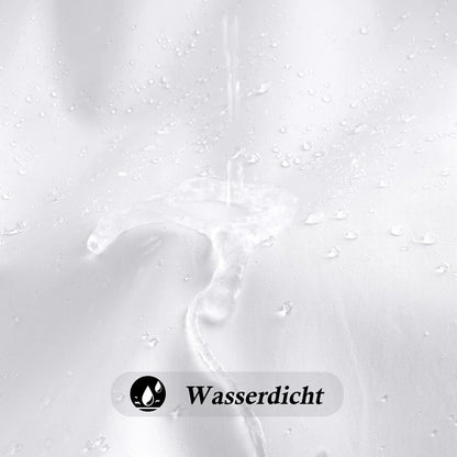 Textil Duschvorhang 240x200 Weiß Wasserdicht Anti Schimmel Washable