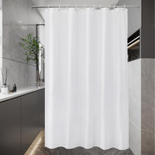 Schmaler weißer Textil Duschvorhang anti-Schimmel, wasserdicht 150x200