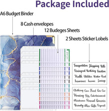 Budget Binder A6 Marmor PU Leder Geld Organizer Planer