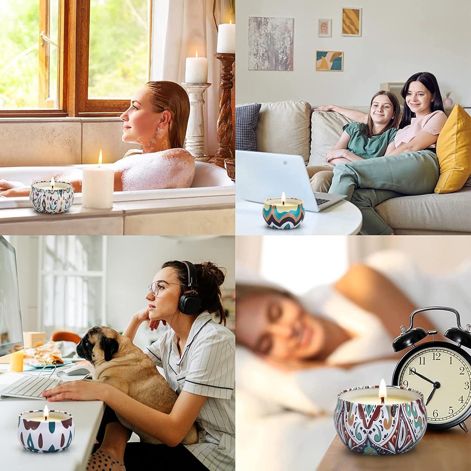 Duftkerzen Set 12 Stk. Geschenkset für Frauen Entspannung Yoga diverse Düfte