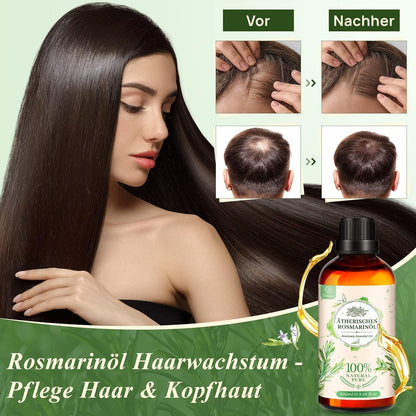 Rosmarinöl Haare 100ml Haaröl für Wachstum Ätherisches Öl