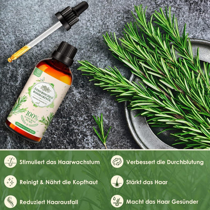 Rosmarinöl Haare 100ml Haaröl für Wachstum Ätherisches Öl