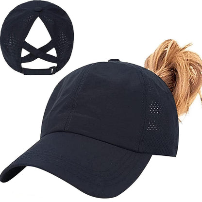 Baseball Cap Damen Pferdeschwanz Mesh Sonnenschutz Hut