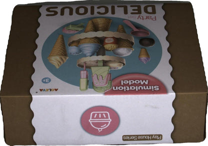Kinder Eisdiele Spielzeug Set - Eiscreme Zubehör für Rollenspiele ab 3 Jahren