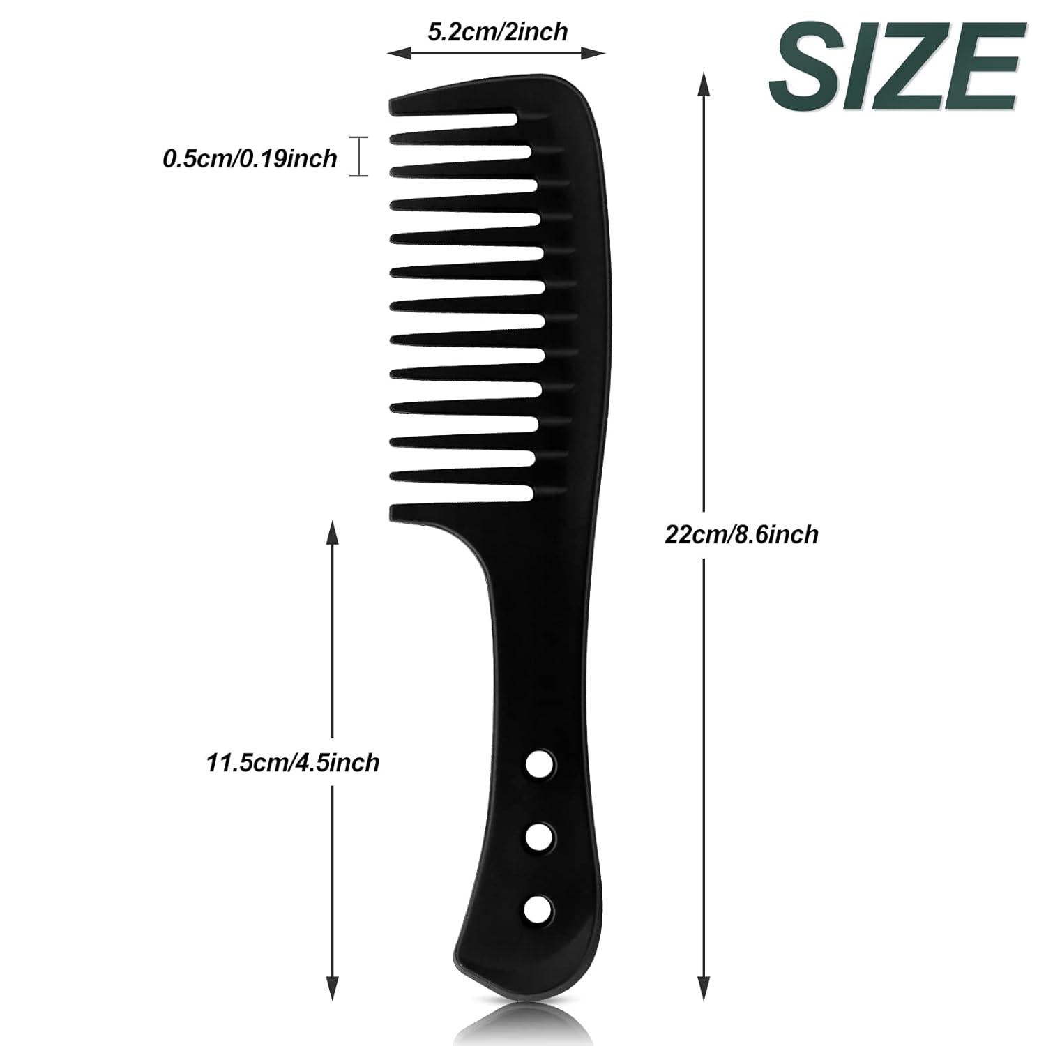 Premium Grobzinkiger Carbon Lockenkamm
