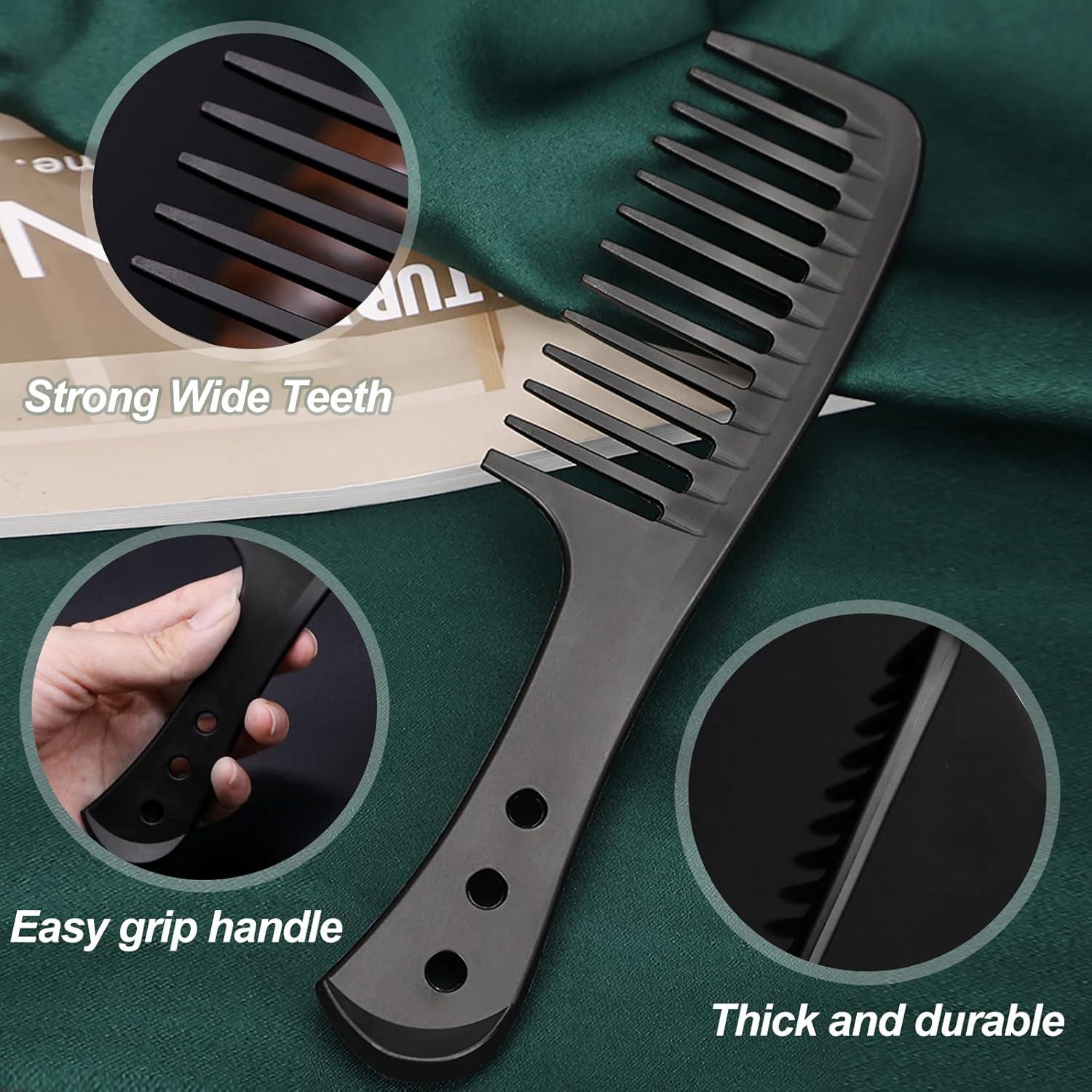 Premium Grobzinkiger Carbon Lockenkamm - Breite