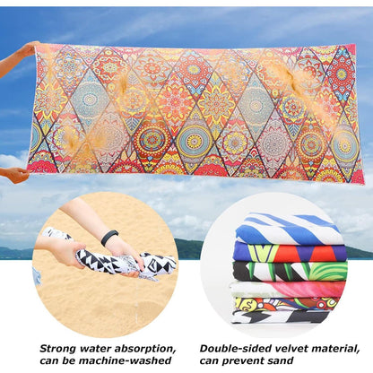 Mikrofaser Strandtuch Flamingo Groß 180x90 Schnelltrocknend