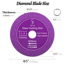 3 Stück Diamantscheiben 125mm x 22,23 mm für Winkelschleifer