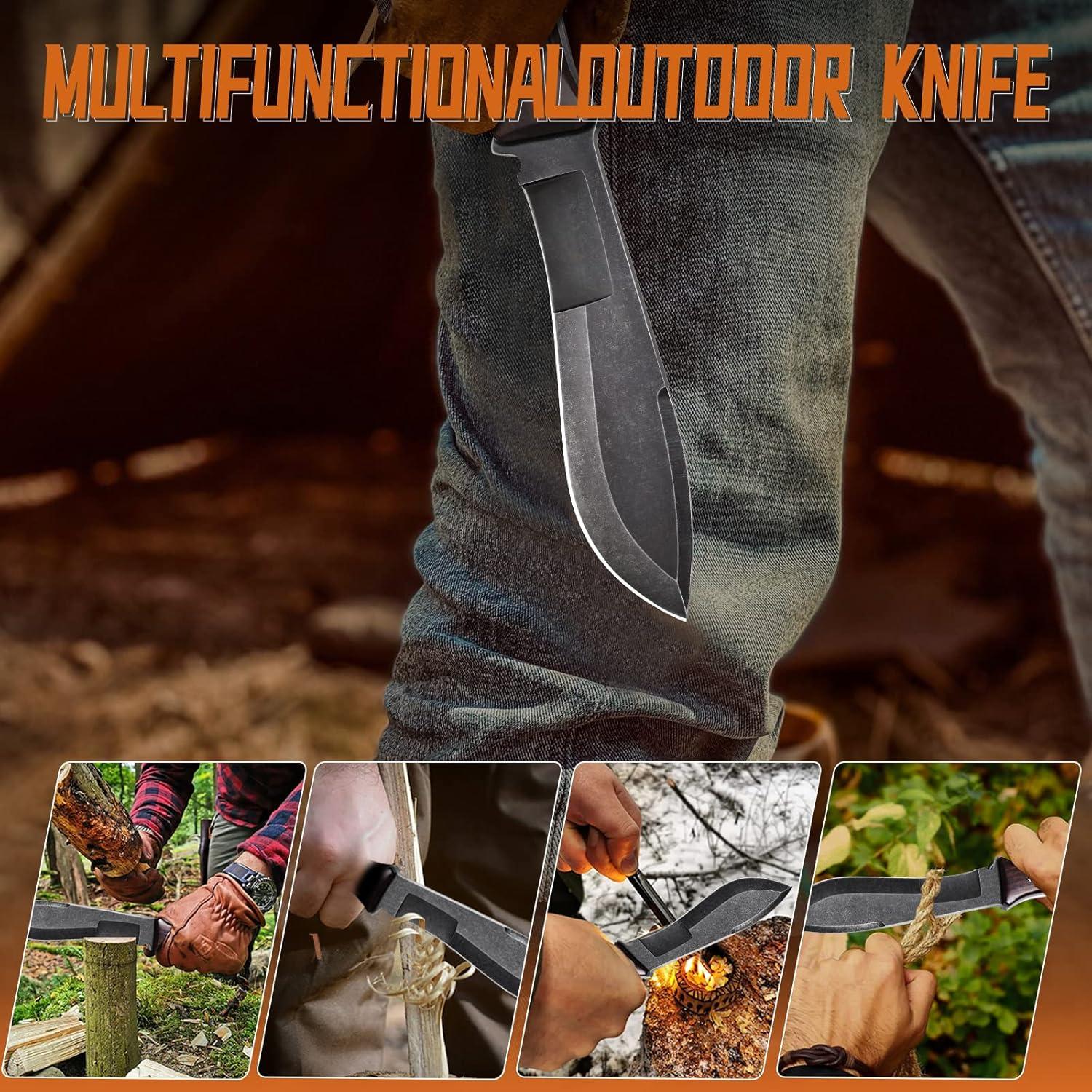 DRAGON RIOT Jagdmesser Outdoor Survival Full Tang Holzgriff 17cm