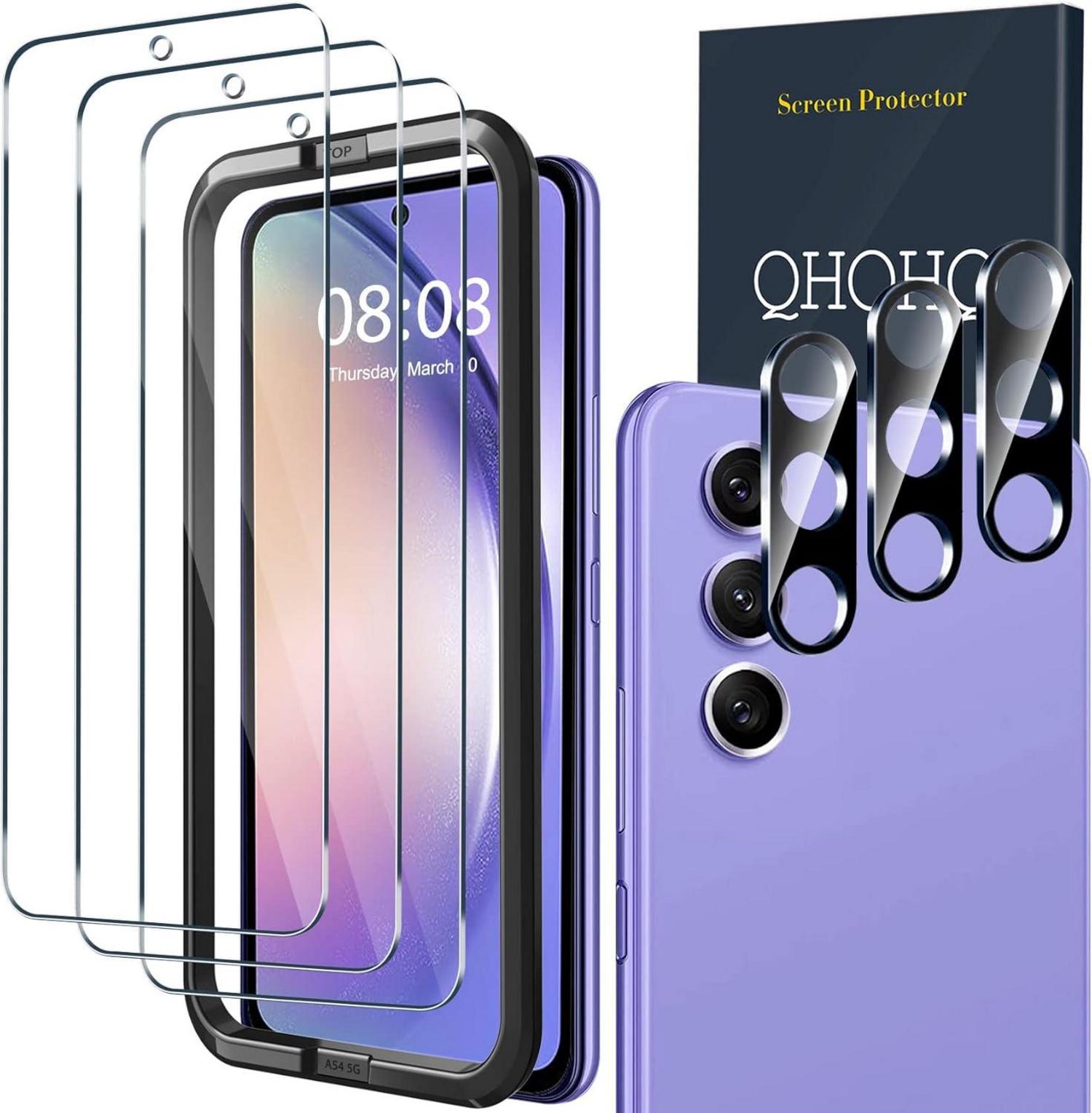Panzer Schutzglas Samsung A54 5G 3er Set 9H Display Anti-Kratz