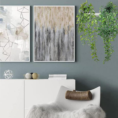 Künstliche Hängepflanzen Set 2 Stück Töpfe Kunstpflanze Büro Garten