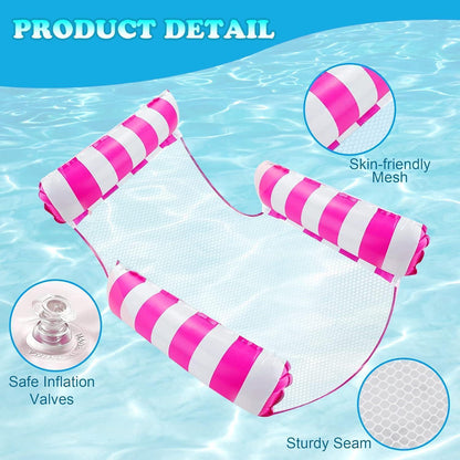 Wasserhängematte Pool Zubehör 2x Aufblasbase Pool Hängematte