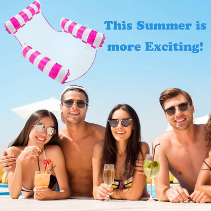 Wasserhängematte Pool Zubehör 2x Aufblasbase Pool Hängematte