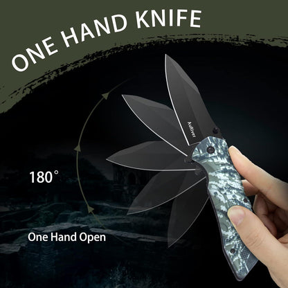 Taschenmesser Militärmesser 3 in 1 Klappmesser Tarngrün