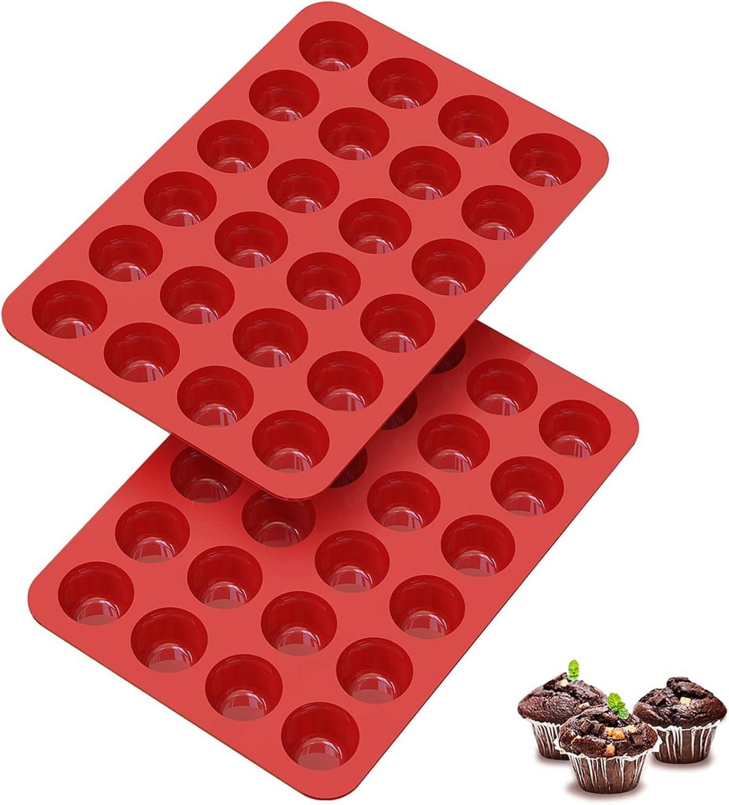 Silikon Muffinform für 24 Muffins Antihaft flexibel & lebensmittelecht