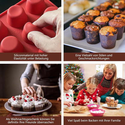 Silikon Muffinform 24er Set Mini Cupcake Backform Antihaft