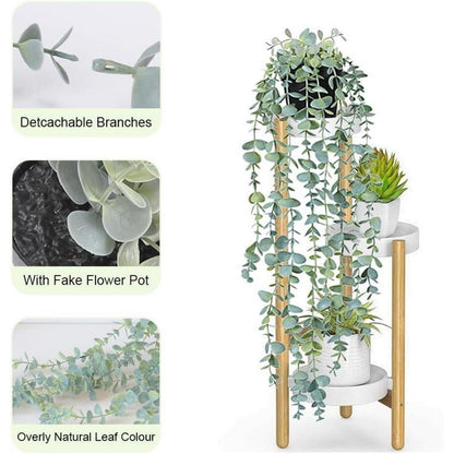 Künstliche Hängepflanzen mit Topf - 2er Set, 56cm