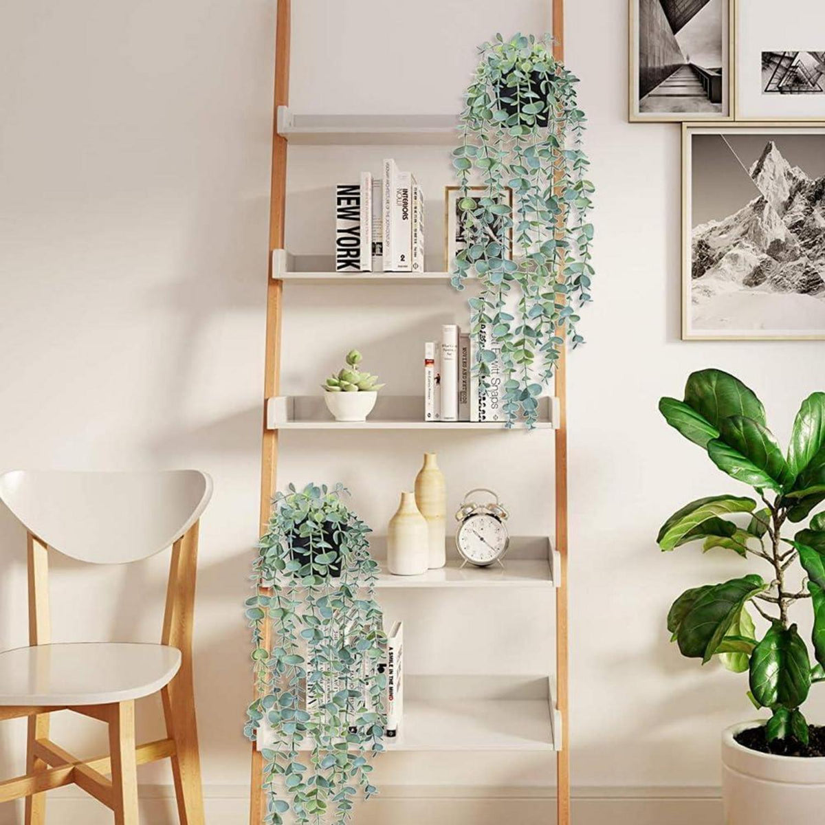 Künstliche Hängepflanzen mit Topf - 2er Set, 56cm