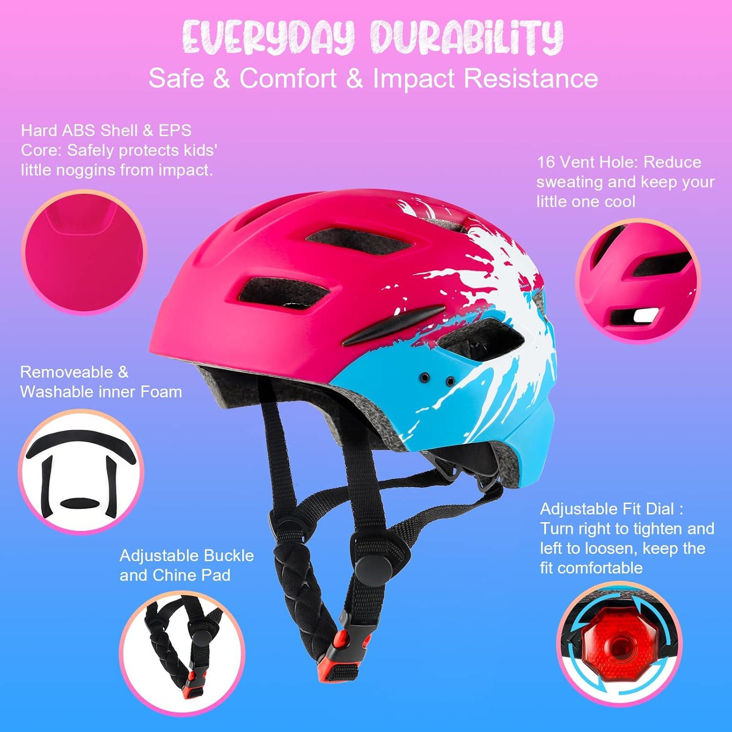 Fahrradhelm Kinder mit Licht und Sicherheitsrücklicht.intValue