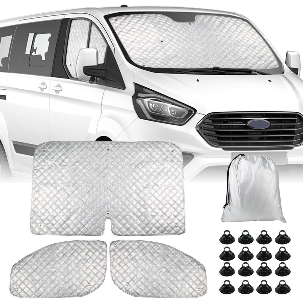Sonnenschutz für Ford Transit Custom 2012-2022 – 3tlg. Set