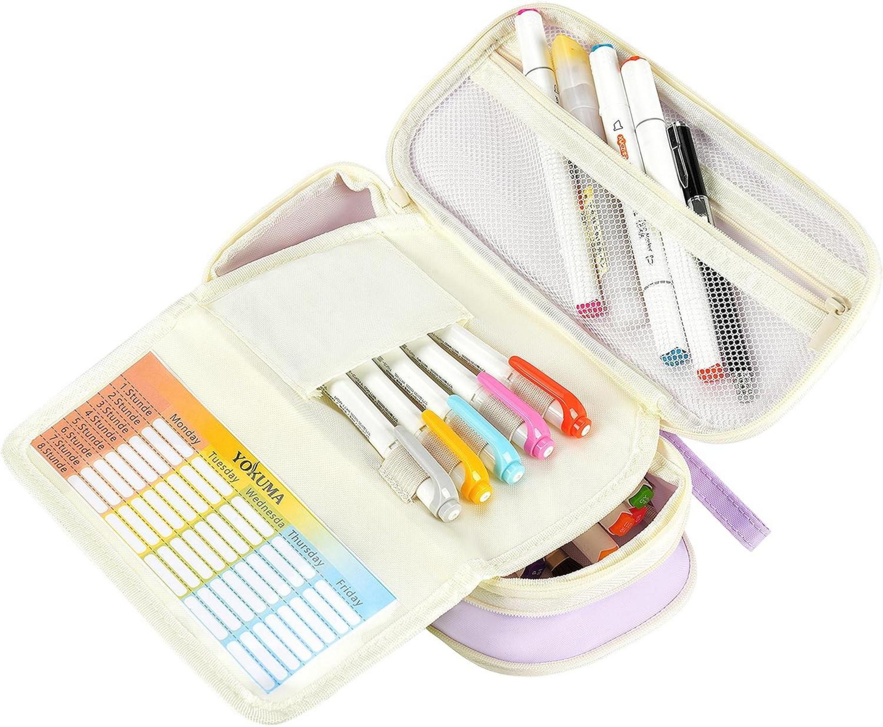 YOKUMA Federmäppchen Etui Schule für Mädchen Jungen, Lila
