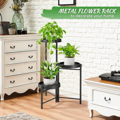 Pflanzenständer Metall 3 Ebenen Blumenregal Wohnraum Garten