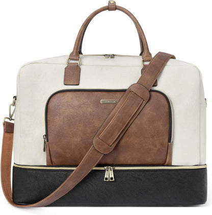 CLUCI Reisetasche Damen PU Leder Umhängetasche mit Schuhfach
