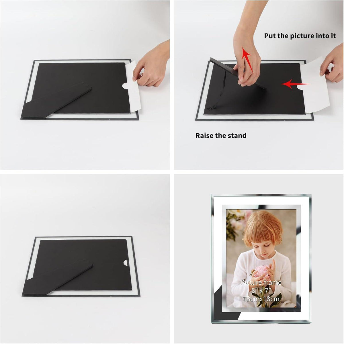 12x Hoikwo Bilderrahmen 13x18cm Glasfotorahmen Silber für Wohnzimmer Büro