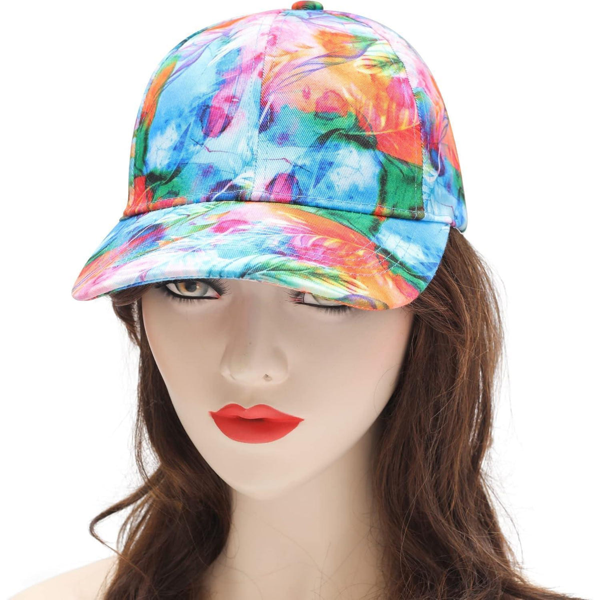 Damen Baseball Cap Blumen Sommerhut Atmungsaktiv