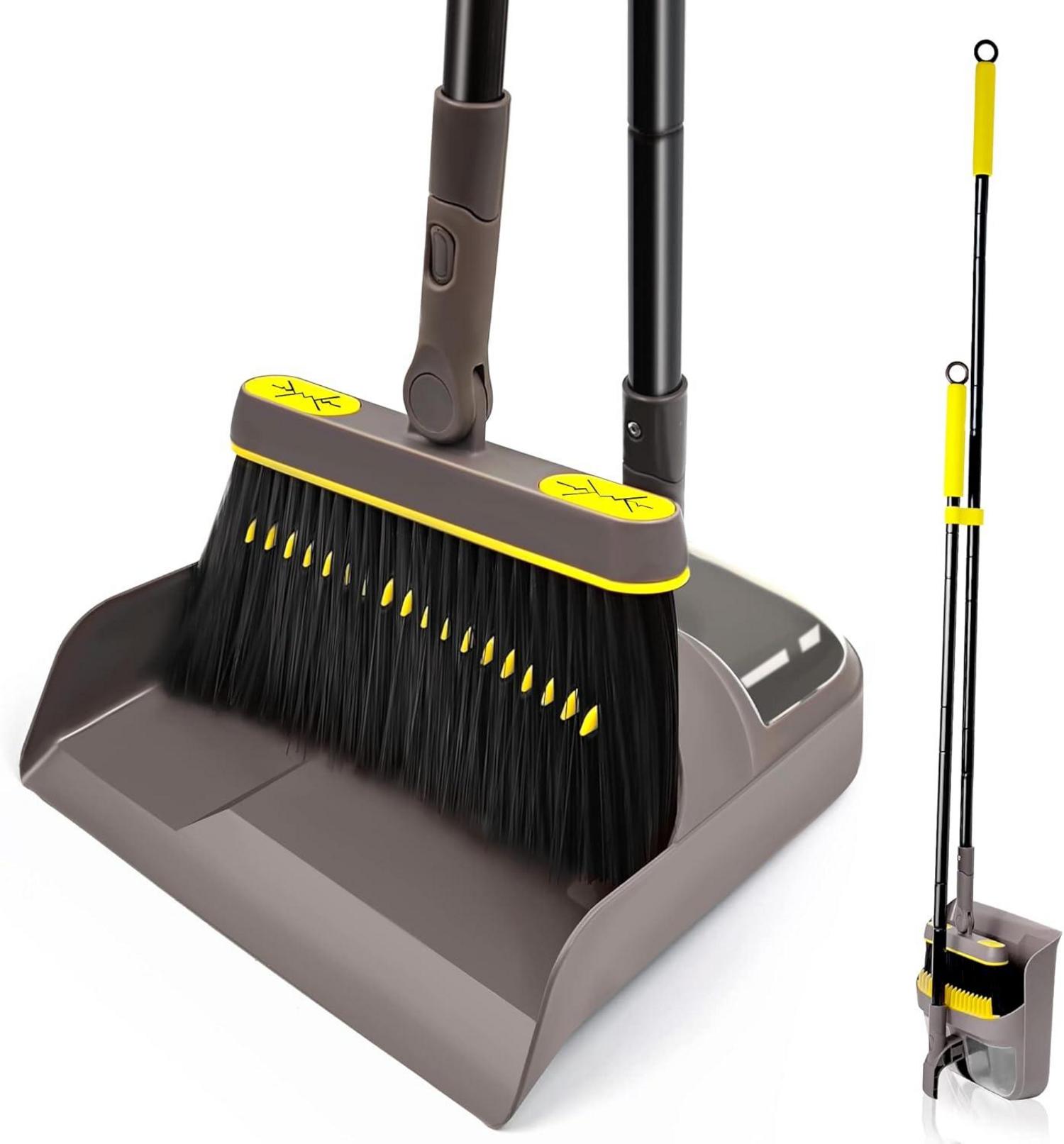 Besen Kehrschaufel Set Stiel 138CM 180 Grad Drehbar Camping Kehrbesen