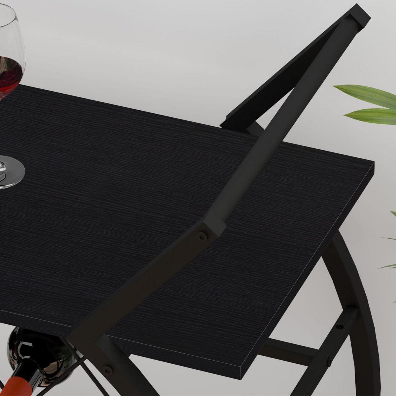 Servierwagen mit Weinregal und Rollen für Küche und Bar