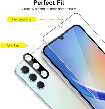 Panzer Schutz Glas für Samsung Galaxy A34 5G, 9H Härte, 2 Schutzfolien