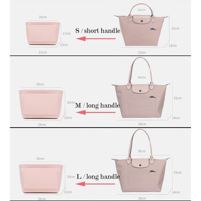 Handtaschen-Organizer Filz M Beige für Langlebigkeit und Ordnung