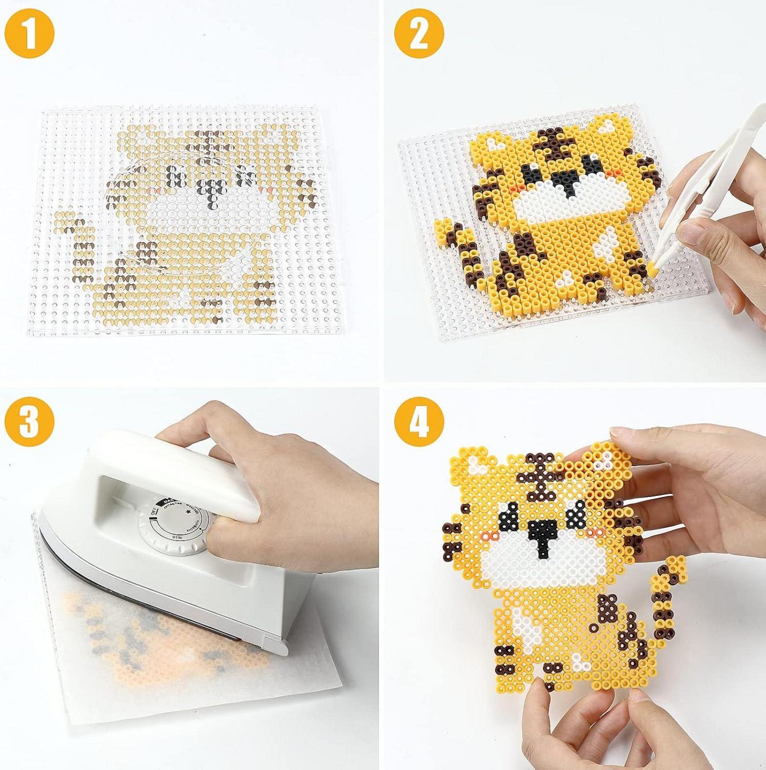 Bügelperlen Tiere Set 5000 Stück 5mm Steckperlen mit Zubehör & Muster