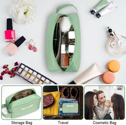 Große wasserdichte Kosmetiktasche in Grün, Reise Make-up Organizer für Frauen und Mädchen