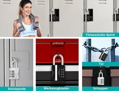 Zahlen Vorhängeschloss 4 Stellig Fitnessstudio Spind Schulspind Zäunen