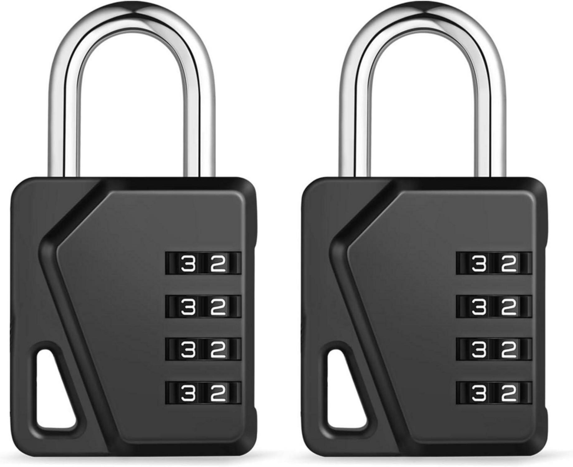 Zahlenschloss Vorhängeschloss 4 Stellig Spindschloss Namensschilder 2