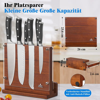 Messerblock Magnetisch Akazienholz Acrylschilde 12 Messer