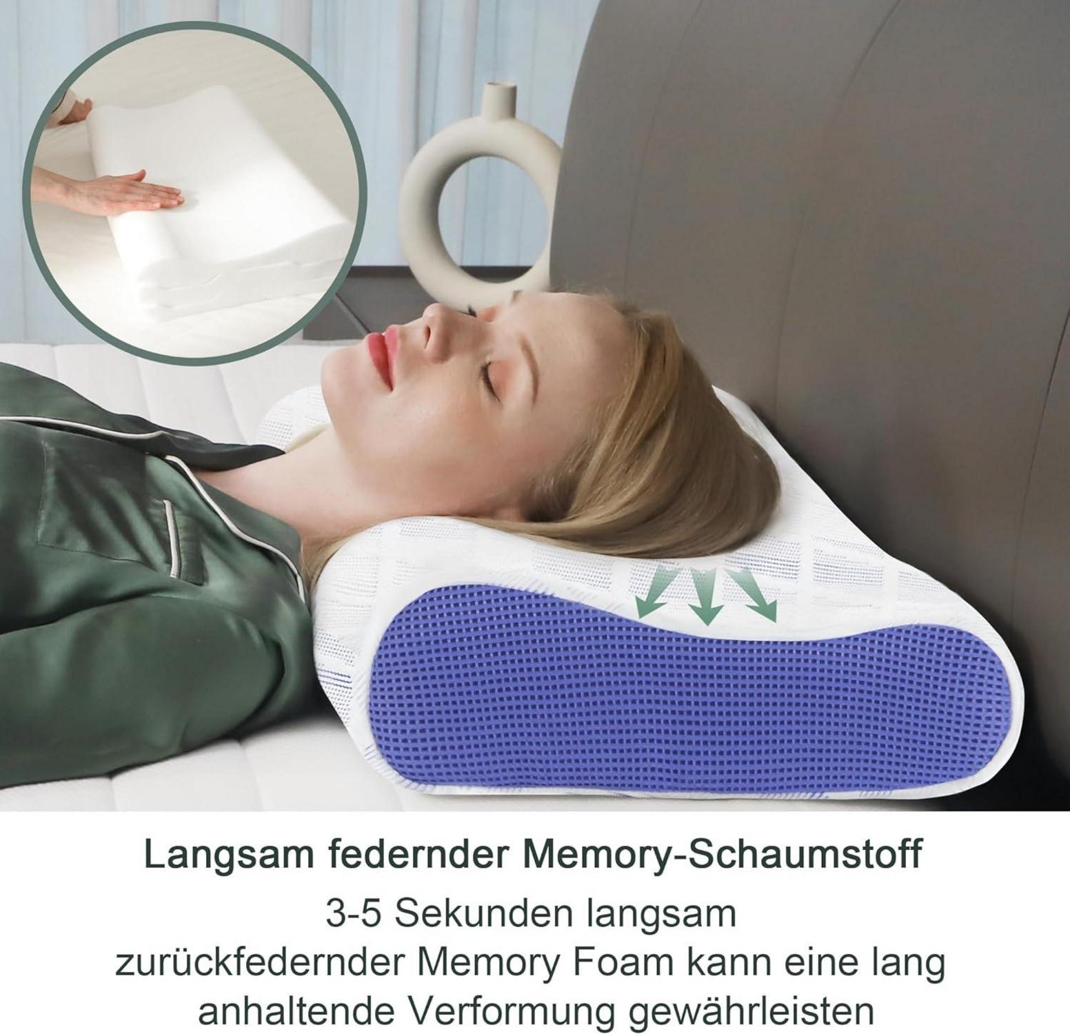 Orthopädisches Memory Foam Nackenstützkissen mit Höhenverstellung