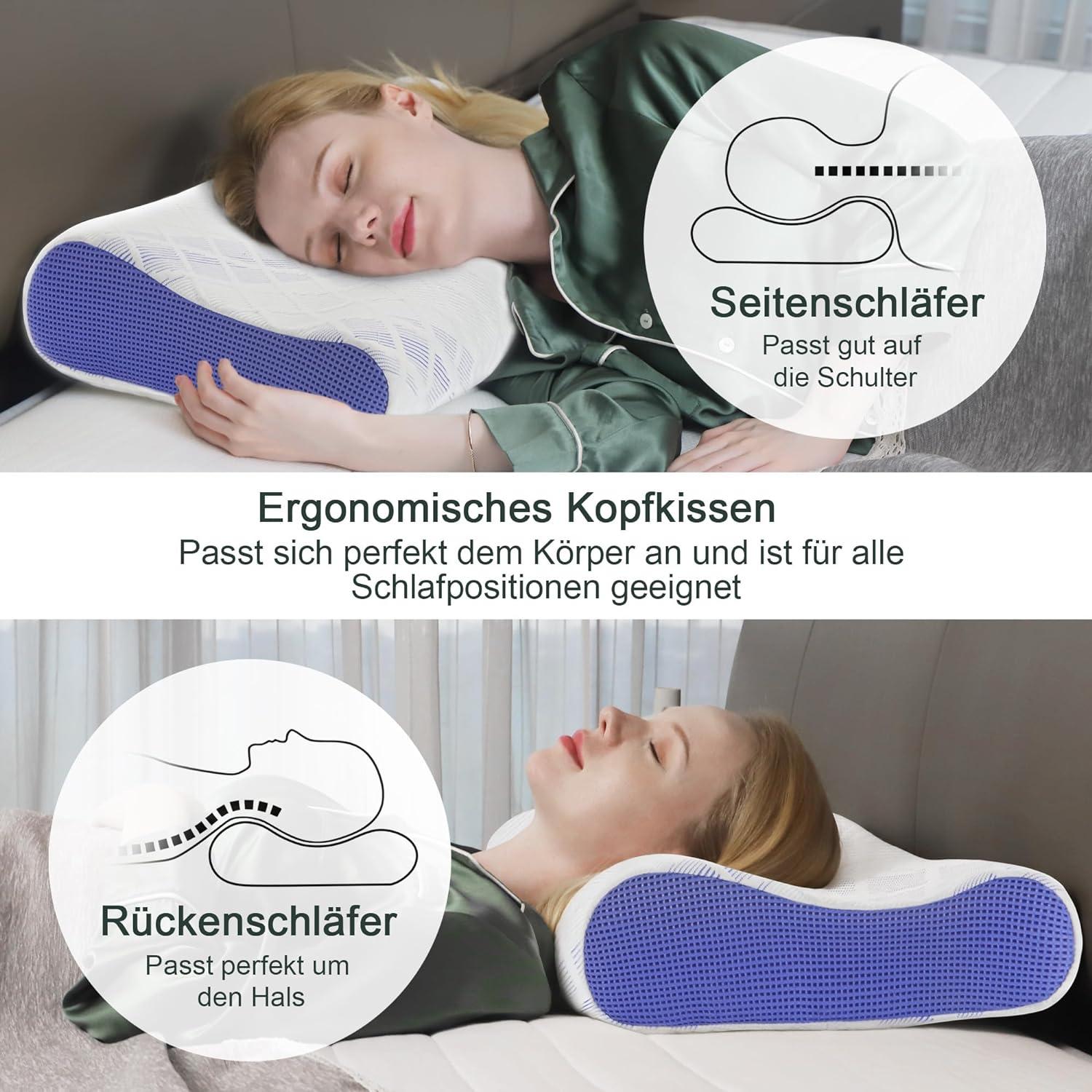 Orthopädisches Memory Foam Nackenstützkissen Seitenschläferkissen