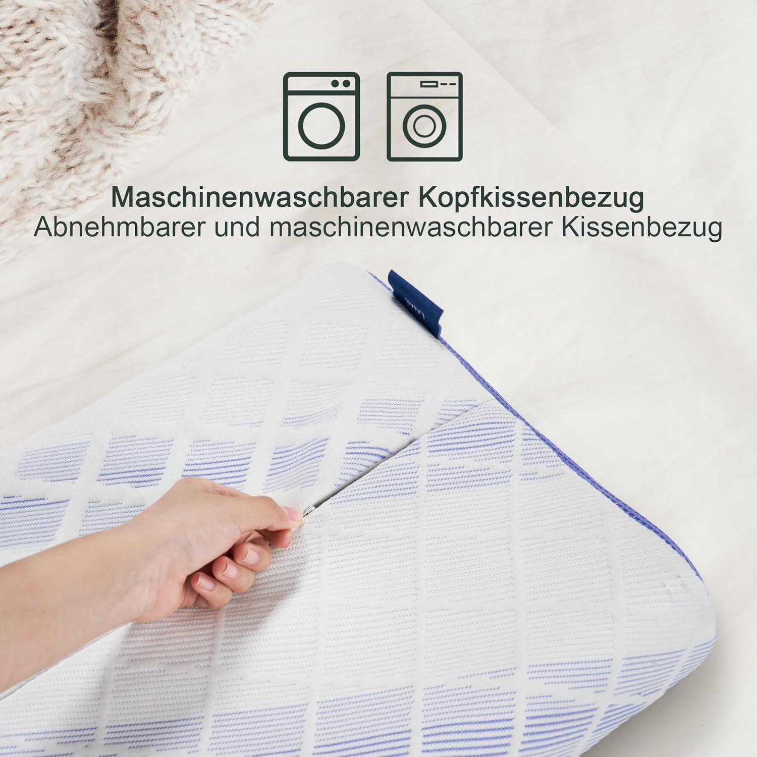 LAMB Orthopädisches Memory Foam Seitenschläferkissen Nackenstützkissen Blau