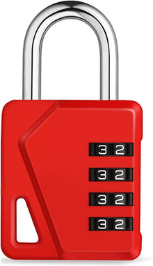 Zahlenschloss 4 Stelliges Vorhängschloss mit Zahlencode Rot 1 Stück