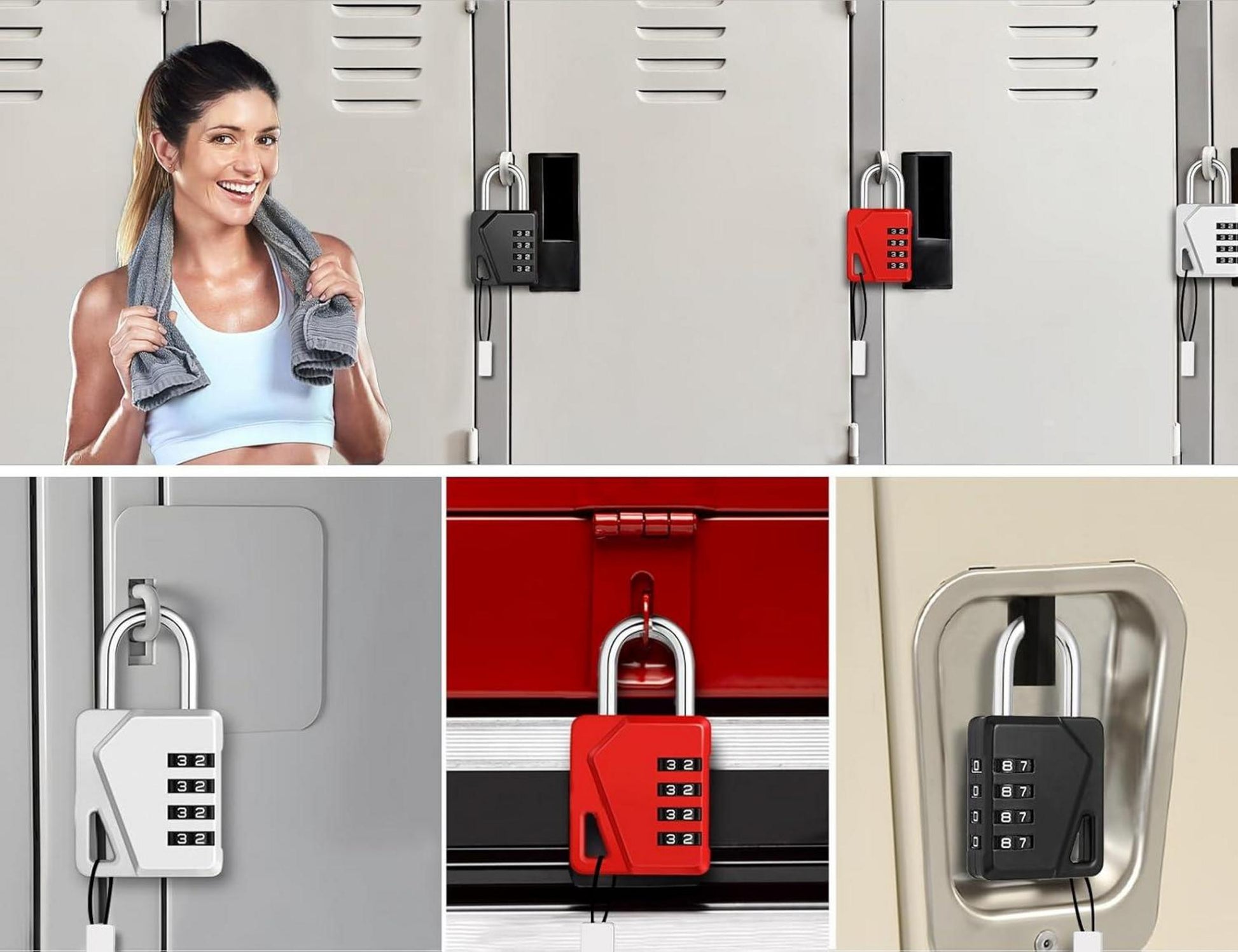 Zahlenschloss Vorhängeschloss wetterfest für Fitnessstudio Schule