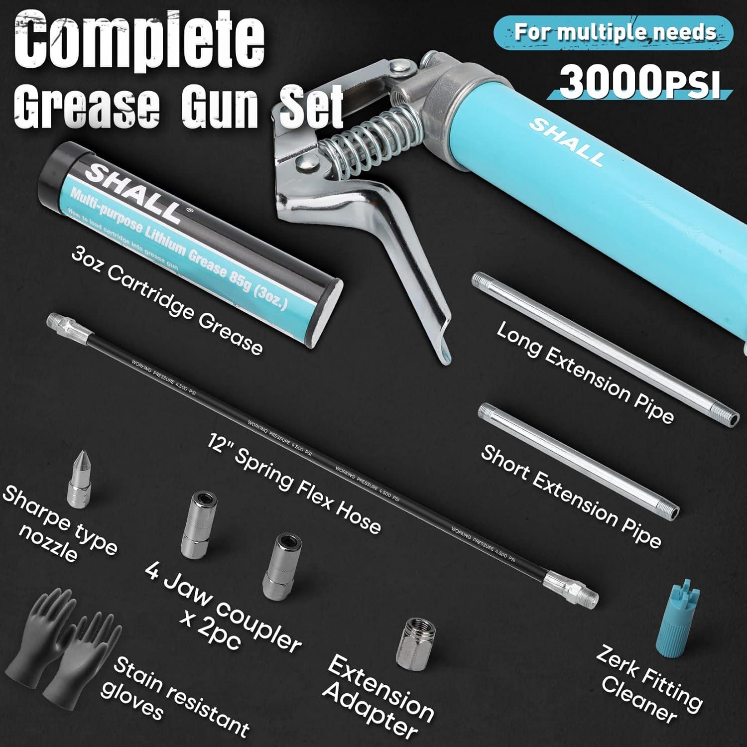 Mini-Schmierpressen-Set 2 4-Backen-Kupplungen Düse Adapter