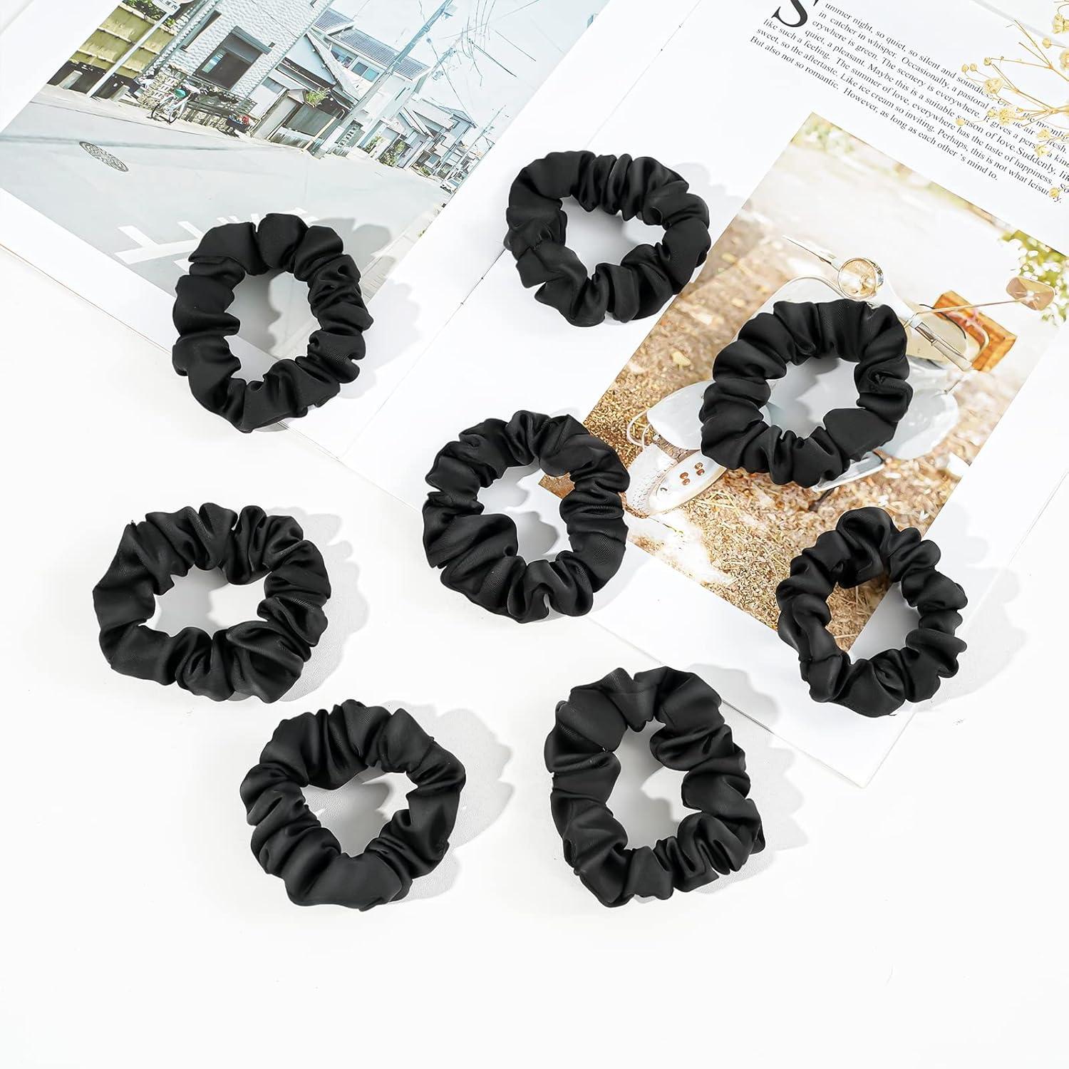 Lolalet Seide Scrunchies Haargummis 8er-Pack Damen Premium Satin 8 Farben