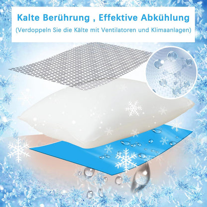 ATsense Kühlender Kissenbezug 40x40 cm 2er Set Weiß Lyocell Reißverschluss