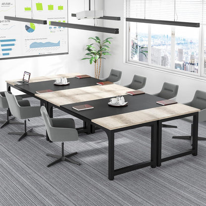 Schreibtisch 180x80cm Schwarz Vintage Grau Home Office Bürotisch