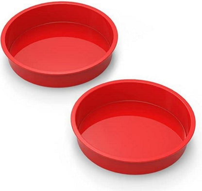 Silikon Backformen Set Rund 24cm Antihaft Kuchenform Tortenform
